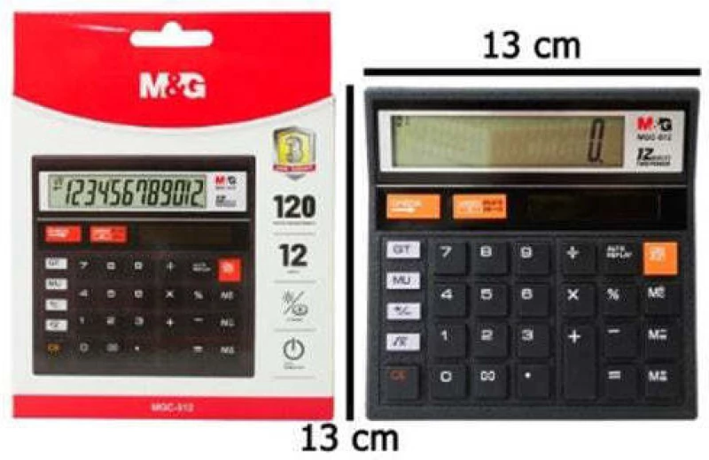 M&G Αριθμομηχανή σε Μαύρο Χρώμα 12 ψηφίων  ADG981K4