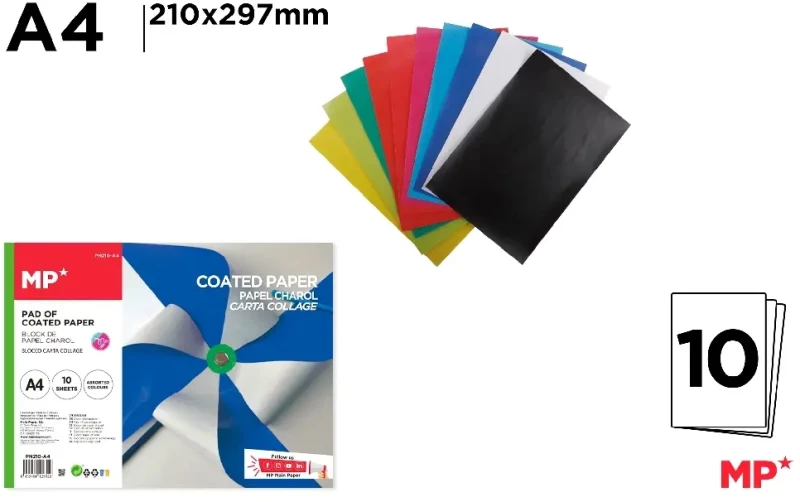 Μπλόκ Γλασέ Α4  20x30εκ 10 φύλλα  MP  PN210-A4