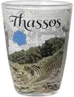 Ποτήρι σφηνάκι Souvenir - 20Z - Thassos - Σετ 12 τεμάχια - 161269