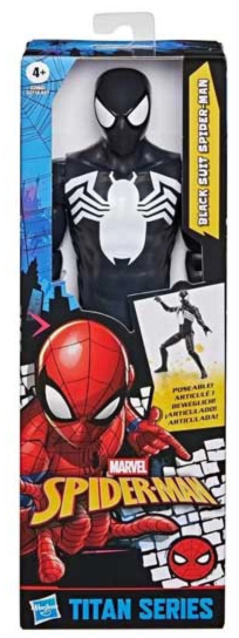 Marvel Avengers Titan Hero Spider-man black suit Spider-man Action Figure 30 εκ.
