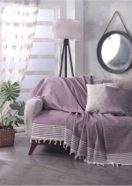 Stewehome Ριχτάρι καναπέ από βαμβάκι χακί 180x200 cm