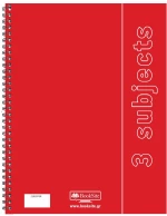 Τετράδιο Σπιράλ  Α4 3 θεμάτων BookSite Κόκκινο | 2102973R