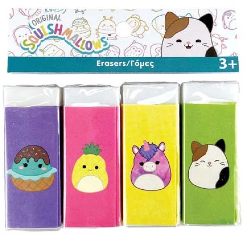 Γόμες Σετ 4τμχ Gim Squishmallows