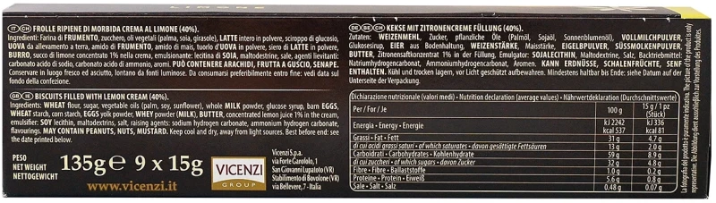 Grisbì Μπισκότα Λεμονιού 135gr