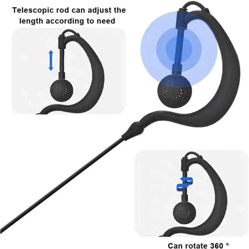 Handsfree Spiral Μικροακουστικό Πέτου για Πομποδέκτες Baofeng 2pin