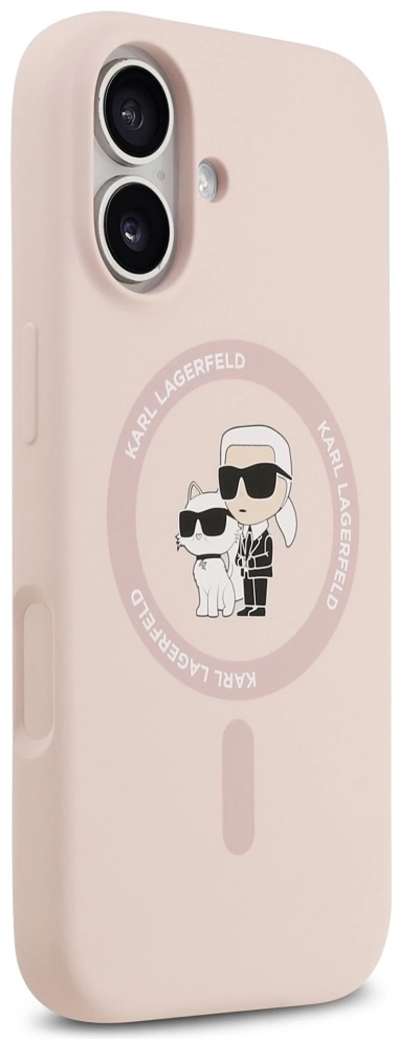 Karl Lagerfeld Θήκη Liquid Silicone Karl and Choupette MagSafe iPhone 17 Pink