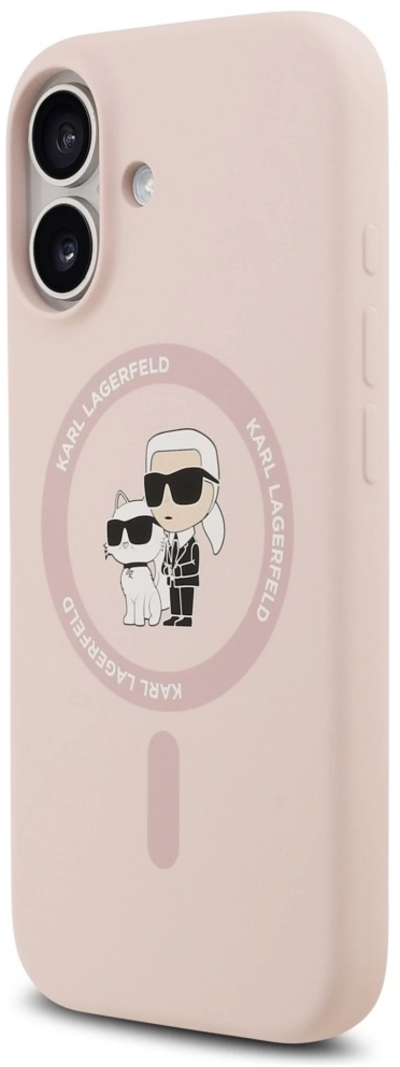 Karl Lagerfeld Θήκη Liquid Silicone Karl and Choupette MagSafe iPhone 17 Pink