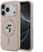Karl Lagerfeld Θήκη Liquid Silicone Karl and Choupette MagSafe for iPhone 17 Pro Pink