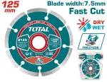 Total TAC111254 Δίσκος Κοπής Δομικών Υλικών 125mm 25τμχ