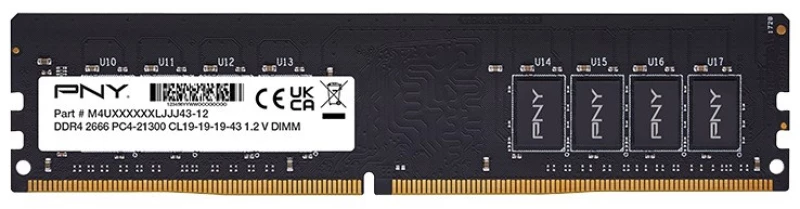 PNY MD8GSD42666-SB memory module 8 GB 1 x 8 GB DDR4 288-pin DIMM