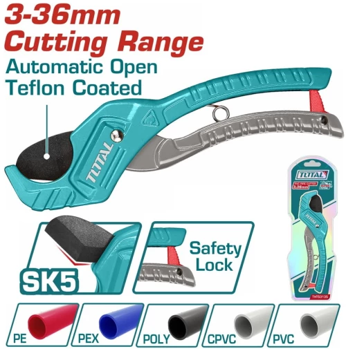 TOTAL THT53135 Σωληνοκόφτης Χειρός 210mm / 3-36mm