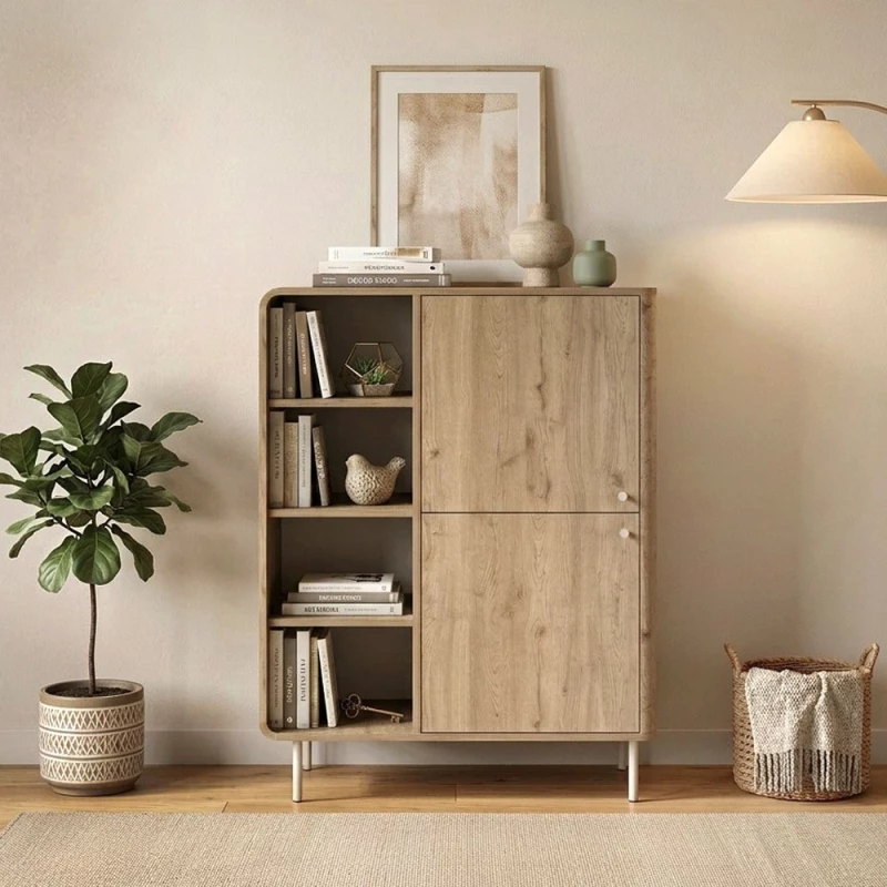 Μπουφές Colia χρώμα sepet oak 85x44x120,4εκ.