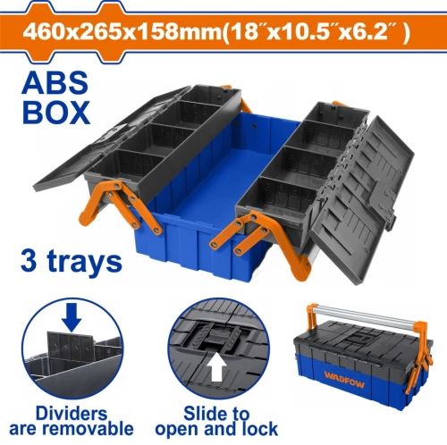 Wadfow WTB4303 Βαλίτσα Εργαλείων Πλαστική Π46xB26.5xΥ15.8cm