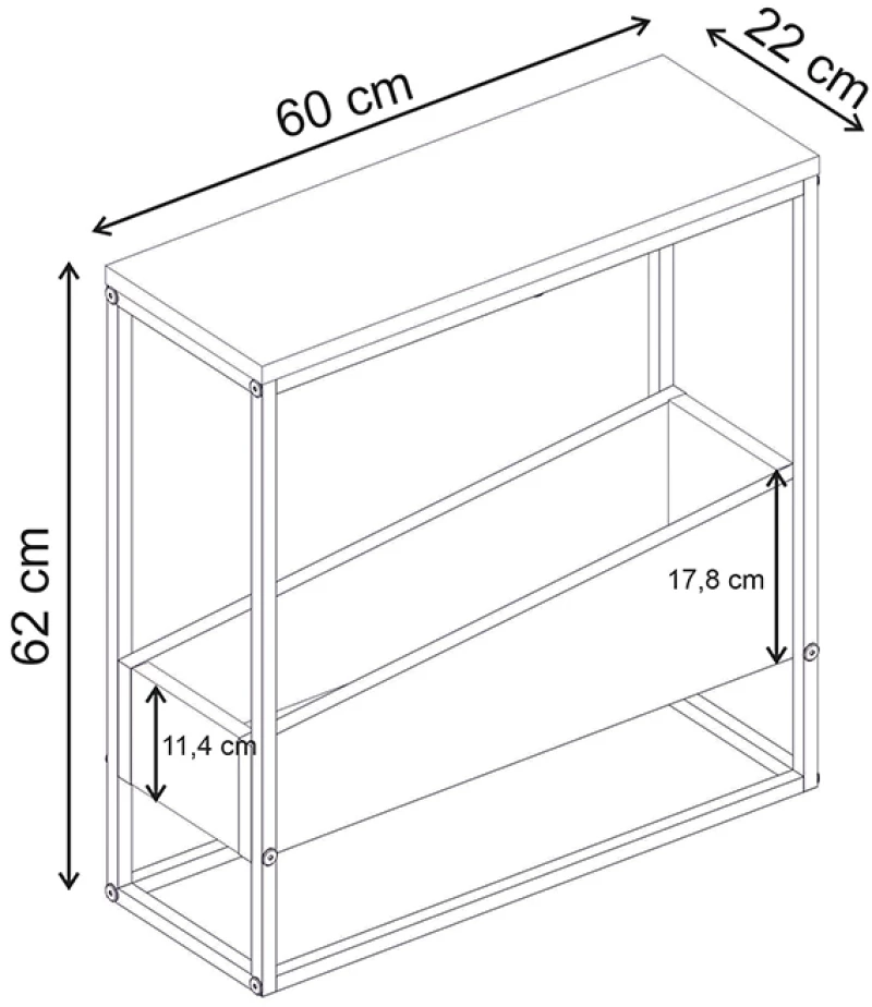 Τραπεζάκι βοηθητικό Lido χρώμα sandstone 60x22x62εκ.