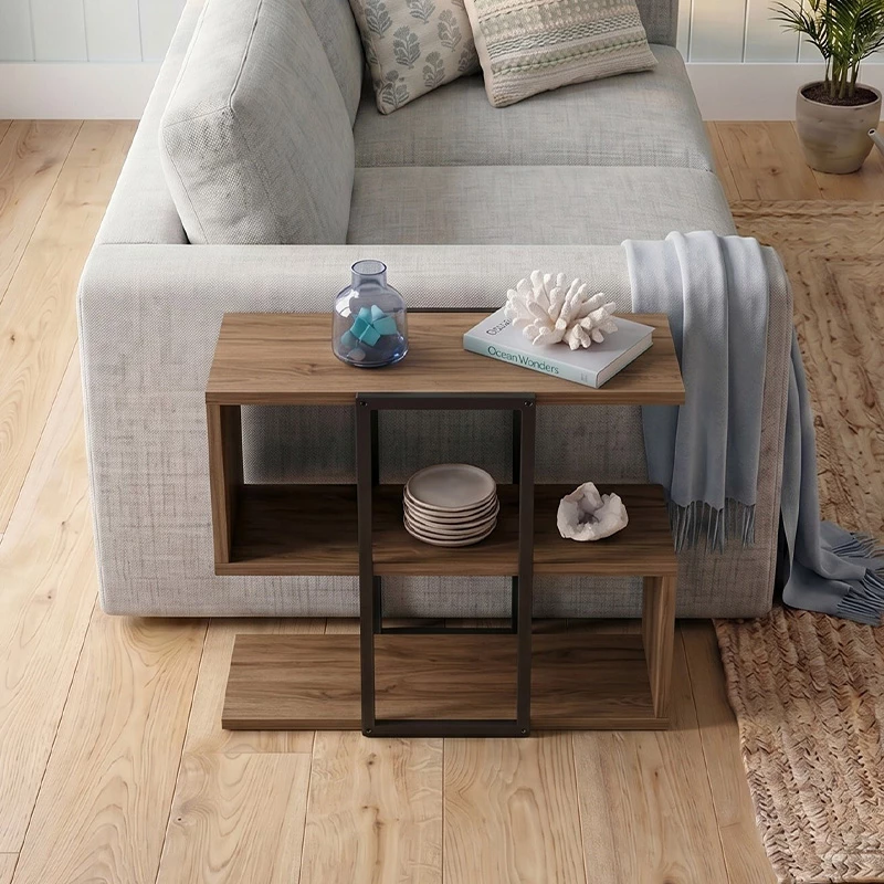 Τραπεζάκι βοηθητικό Homia χρώμα καρυδί Ud 56x25x56,5εκ.