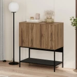 Μπουφές Amira χρώμα καρυδί Ud - black wood 80x40x90εκ.