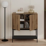 Μπουφές Amira χρώμα καρυδί Ud - black wood 80x40x90εκ.