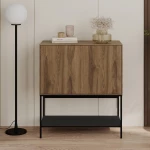 Μπουφές Amira χρώμα καρυδί Ud - black wood 80x40x90εκ.