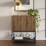 Μπουφές Amira χρώμα καρυδί Ud - black wood 80x40x90εκ.