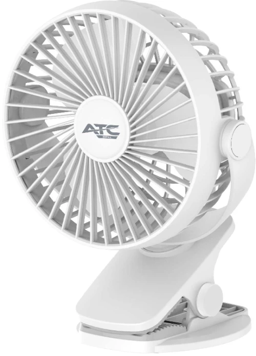 ATC DF-01 Μίνι Επαναφορτιζόμενος Ανεμιστήρας Γραφείου 5" με Κλιπ Λευκό