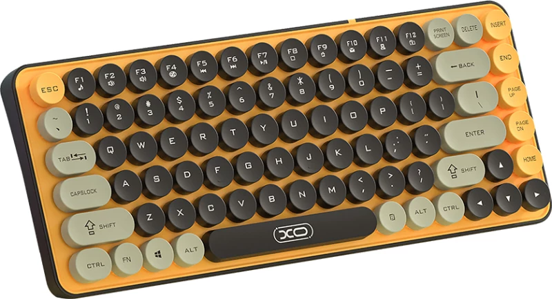 XO KB-12 Ασύρματο Πληκτρολόγιο Bluetooth Tri-Colour Πορτοκαλί