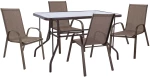ΣΕΤ ΤΡΑΠΕΖΑΡΙΑΣ 5ΤΜΧ ADAM HM10897.02 ΤΡΑΠΕΖΙ 110x60εκ & 4 ΠΟΛΥΘΡΟΝΕΣ--ΚΑΦΕ