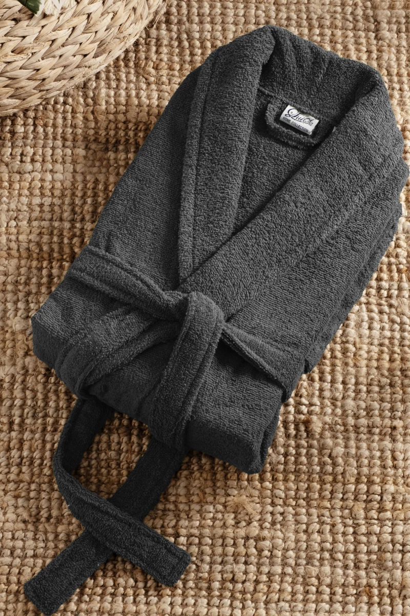 Stewehome Μπουρνούζι unisex με γιακά σάλι από 100% βαμβάκι (2XL)
