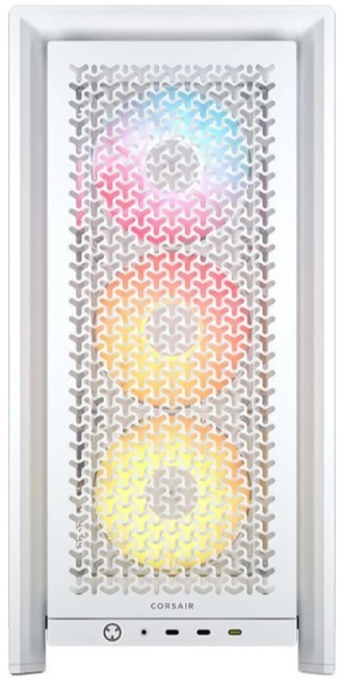 CORSAIR Case 4000D FRAME LCD ARGB (Mid-Tower, TG, White) - PN CC- 9011327-WW