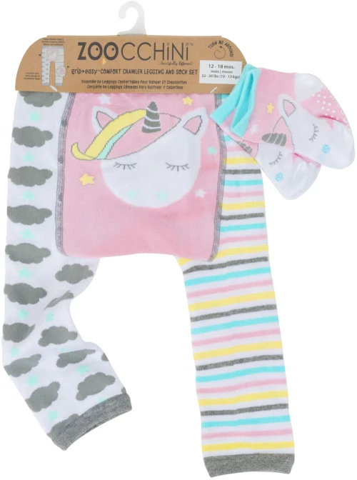 Grip Easy Crawler Pants & Socks Set – Allie the Alicorn - 6-12