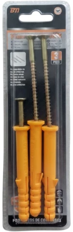 Βύσματα ούπα με βίδες - 10*80mm - Σετ 12 πακέτα των 3 τεμαχίων - 202823