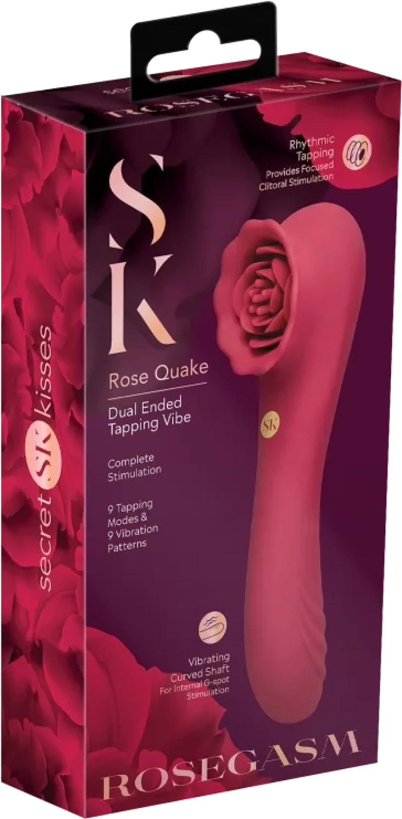 Rosegasm Rose Quake - Δονούμενος Διεγέρτης Διπλής Λειτουργίας - Ροζ