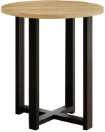 Τραπεζάκι βοηθητικό Mesa Megapap χρώμα sapphire oak Ø45x50εκ.