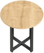 Τραπεζάκι βοηθητικό Mesa Megapap χρώμα sapphire oak Ø45x50εκ.