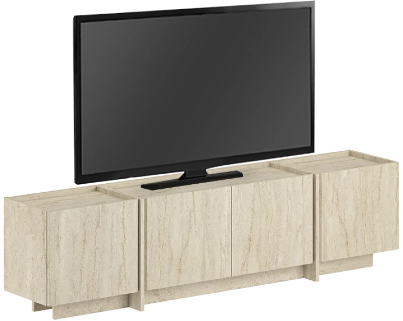 Έπιπλο τηλεόρασης Lowen Megapap χρώμα travertine 180x35x46,2εκ.