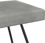 vidaXL παγκάκι Ανοιχτό γκρι 110 x 40 x 45 cm Βελούδο
