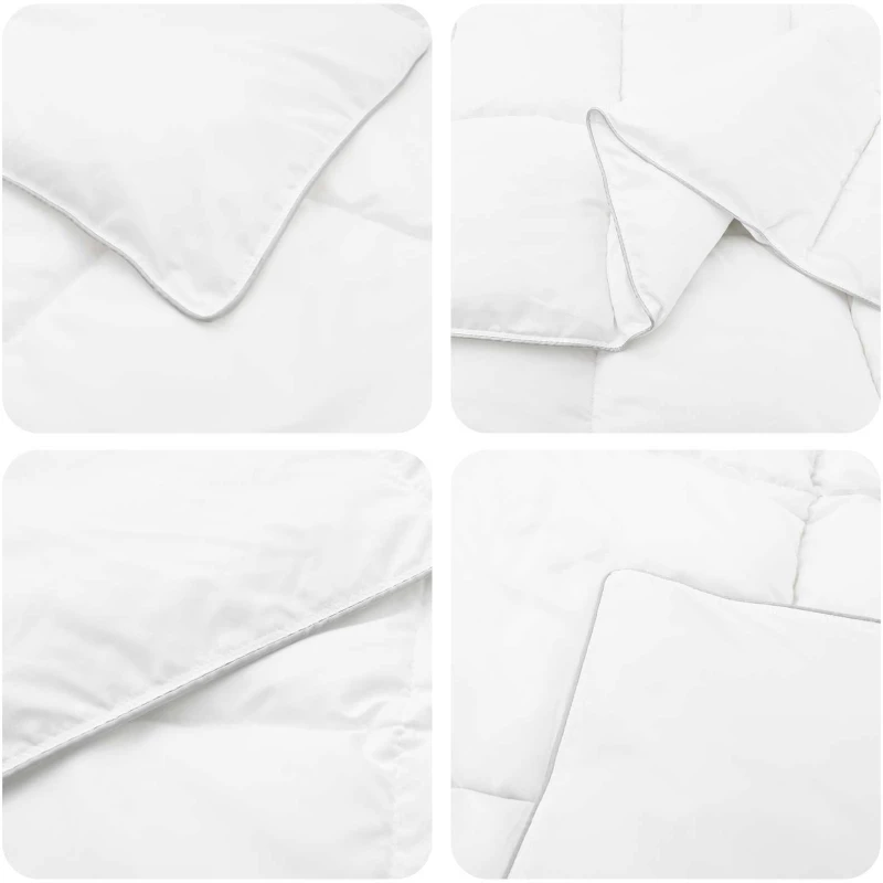 vidaXL Σετ πάπλωμα Λευκό 200 x 220 cm Βαμβάκι, Μπαμπού, Πολυεστέρας
