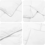 vidaXL Σετ πάπλωμα Λευκό 200 x 220 cm Βαμβάκι, Μπαμπού, Πολυεστέρας