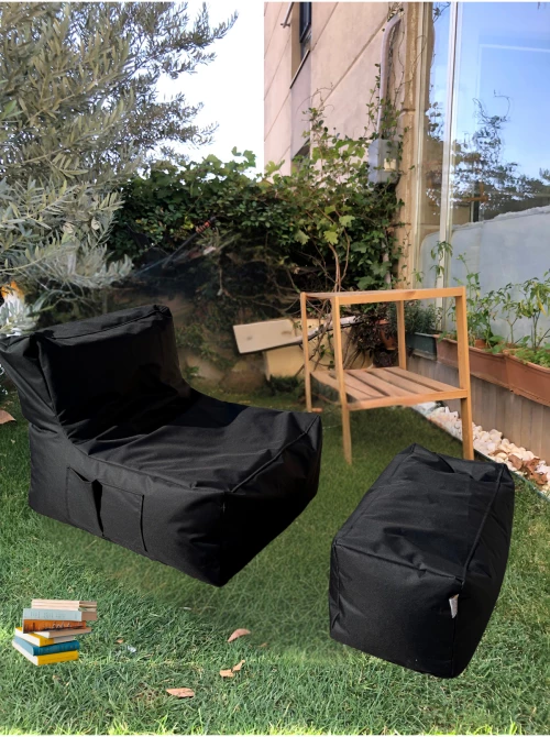 Stewehome πουφ αχλάδι και υποπόδιο 35x75x70 cm