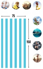 Stewehome πετσέτα παραλίας από βαμβάκι με μοντέρνο τυπωτό σχέδιο 100x180 cm