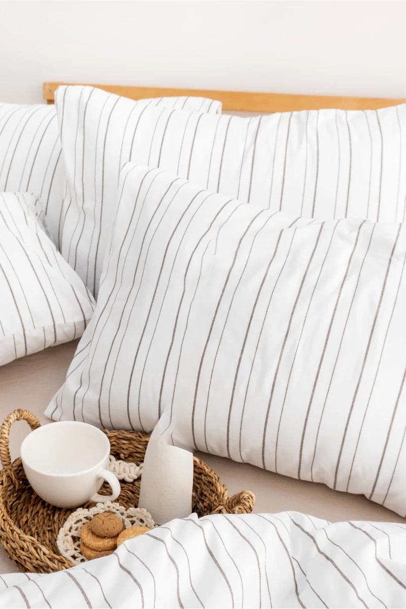 Stewehome Σετ 2 τεμαχίων βαμβακερών μαξιλαροθήκων 50x70 με σχέδιο 70x50 cm