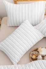 Stewehome Σετ 2 τεμαχίων βαμβακερών μαξιλαροθήκων 50x70 με σχέδιο 70x50 cm