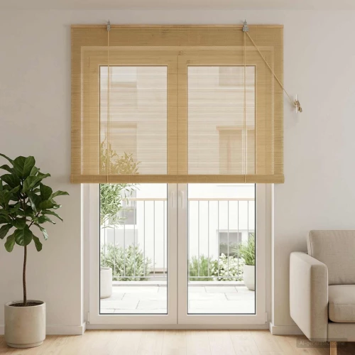 vidaXL Ρόλερ (στόρι) Φυσικό 150 x 220 cm Μπαμπού