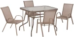 ΣΕΤ ΤΡΑΠΕΖΑΡΙΑΣ 5ΤΜΧ ADAM HM10897.04 ΤΡΑΠΕΖΙ 110x60εκ & 4 ΠΟΛΥΘΡΟΝΕΣ--ΣΑΜΠΑΝΙ