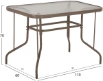 ΣΕΤ ΤΡΑΠΕΖΑΡΙΑΣ 5ΤΜΧ ADAM HM10897.04 ΤΡΑΠΕΖΙ 110x60εκ & 4 ΠΟΛΥΘΡΟΝΕΣ--ΣΑΜΠΑΝΙ