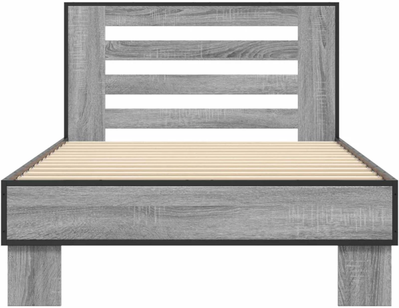 vidaXL Κρεβάτι με Κεφαλάρι Γκρι Sonoma 80 x 200 cm Επεξεργασμένο Ξύλο