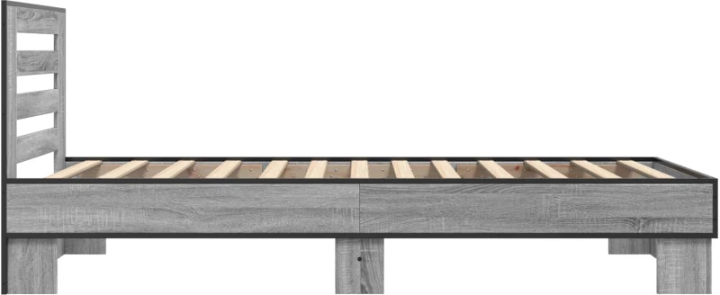 vidaXL Κρεβάτι με Κεφαλάρι Γκρι Sonoma 80 x 200 cm Επεξεργασμένο Ξύλο