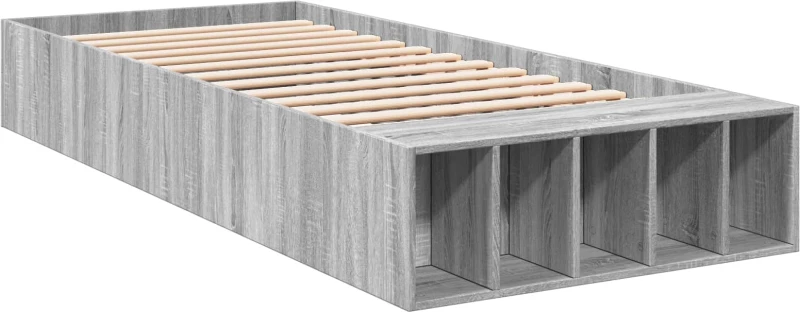vidaXL Σκελετός κρεβατιού με αποθήκευση Γκρι Sonoma 80 x 200 cm