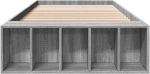 vidaXL Σκελετός κρεβατιού με αποθήκευση Γκρι Sonoma 80 x 200 cm