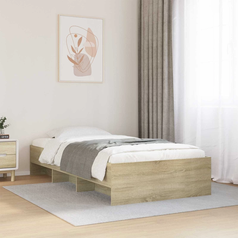 vidaXL Σκελετός Κρεβατιού Sonoma Δρυς 80 x 200 cm Επεξεργασμένο Ξύλο