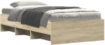 vidaXL Σκελετός Κρεβατιού Sonoma Δρυς 80 x 200 cm Επεξεργασμένο Ξύλο